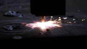 plasma cutting of metal clip