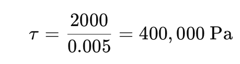 Practical Calculation Example about Shear Stress